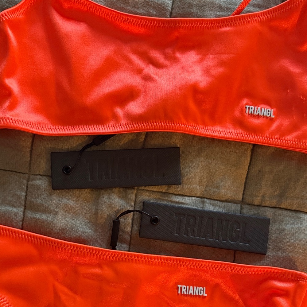 TRIANGL Neon Orange Bikini Set | Top & Bottom | NWT - Picture 2 of 4
